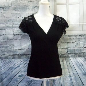 Sarah Spencer Lace Sleeve Top